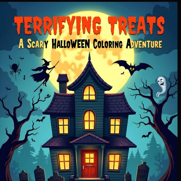 Terrifying Treats: A Scary Halloween Coloring Adventure - Picture 1 of 2